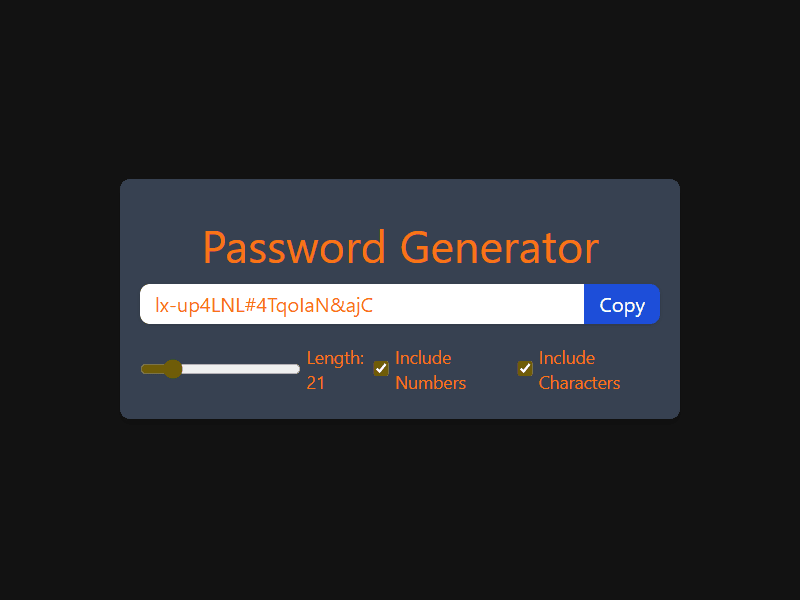 Random Password Generator